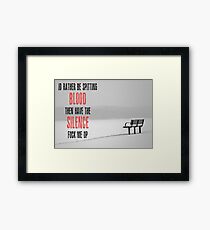 OH NO IT SO QUIET Framed Print