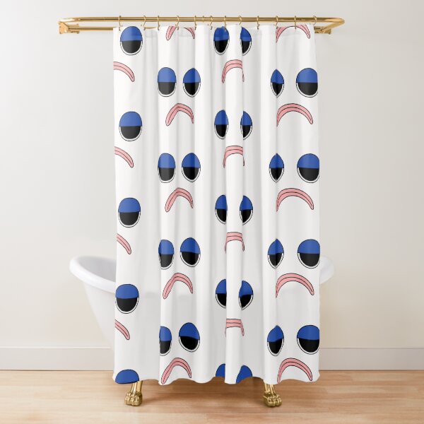 Angry sad face Shower Curtain
