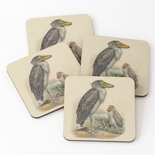 Item preview, Shoebills by J. Wolf for Zoological Society of London designed and sold by TheCurators.