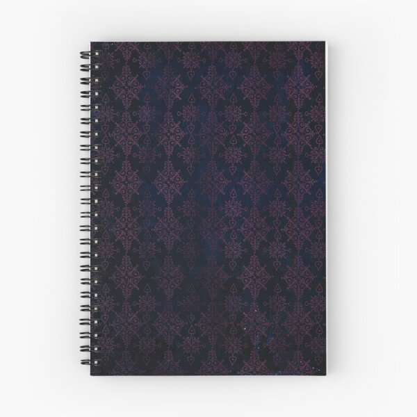 Item preview, Navy and Plum Damask Pattern designed and sold by Mon-Bonbon.