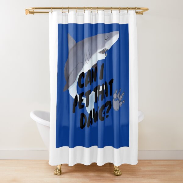 Can I pet that dawg-shark Shower Curtain