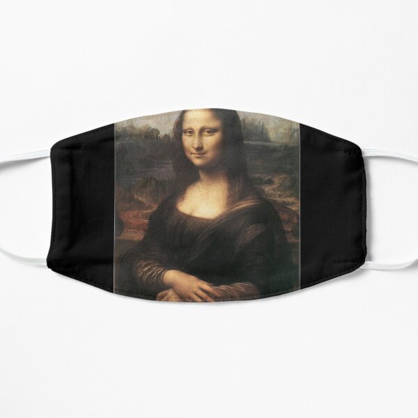 Leonardo Da Vinci, Mona Lisa, 1503–19 face mask covering art Flat Mask