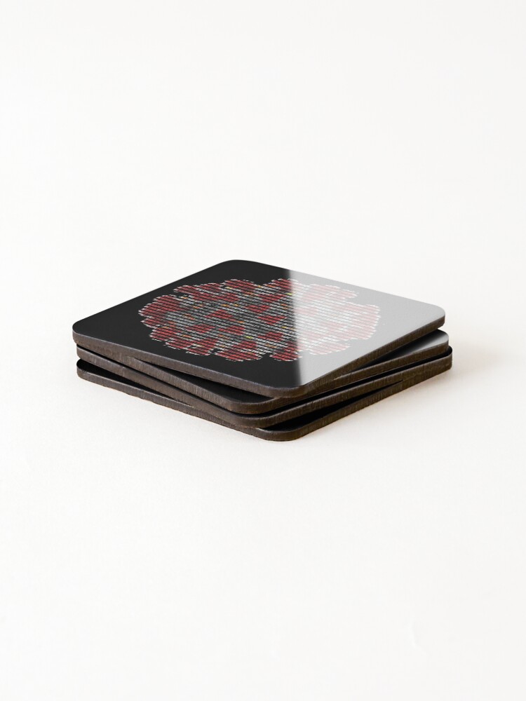 Thumbnail 4 of 5, Coasters (Set of 4), Virus Text Portrait designed and sold by RKSDesigns.