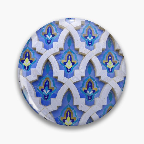 Item preview, Moroccan zellij floor Pattern blue mosaic designed and sold by Medmac's Designs.
