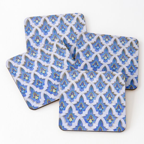 Item preview, Moroccan zellij floor Pattern blue mosaic designed and sold by Medmac's Designs.