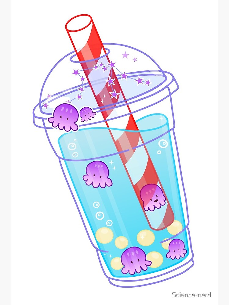 Galaxy Boba Tea Art Board Print for Sale by heysoleilart