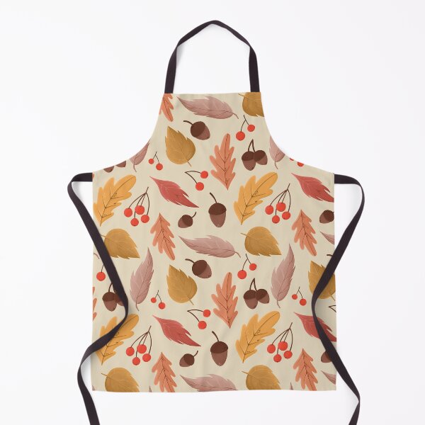 Item preview, Autumn pattern with red leafs and acorns  designed and sold by KrollQueen.