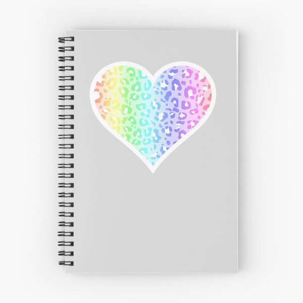 Item preview, Pastel Rainbow and White Leopard Print Heart designed and sold by Bumblefuzzies.