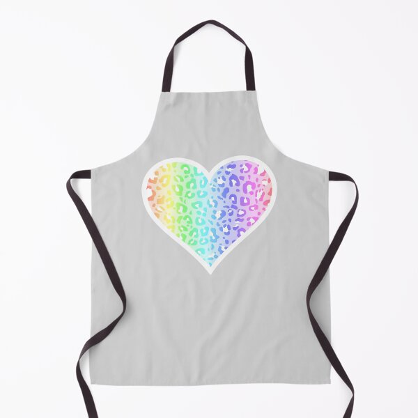 Item preview, Pastel Rainbow and White Leopard Print Heart designed and sold by Bumblefuzzies.