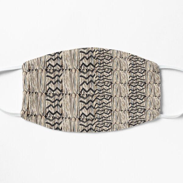 Taupe grass thatchwork Flat Mask