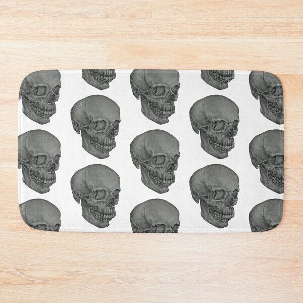 Item preview, Black and Grey Smiling Human Skull designed and sold by staceycampbell.