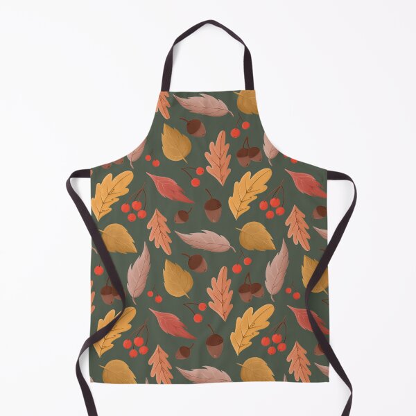Item preview, Autumn pattern with red leafs and acorns  designed and sold by KrollQueen.