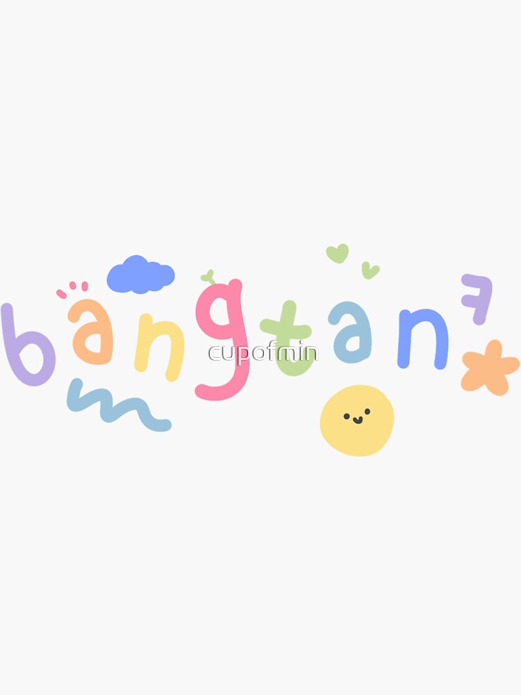 ♡ BTS 'BANGTAN' with cute doodles ♡ (Sticker, mask...) by cupofmin