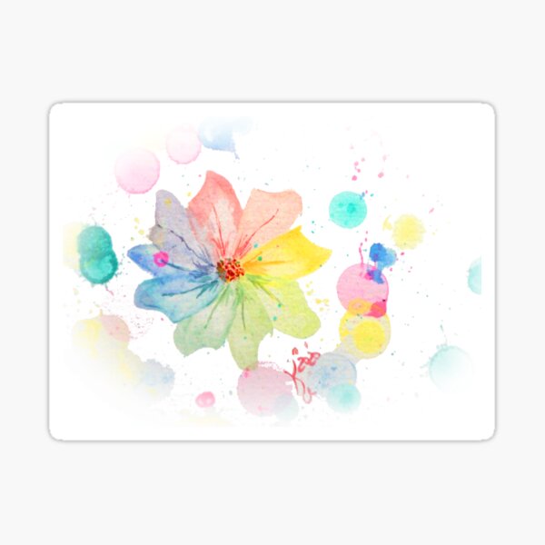 Regenbogenblume Sticker