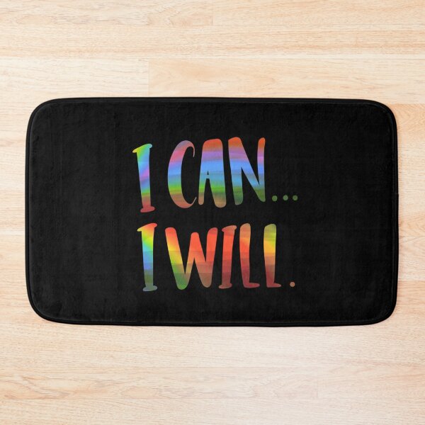 Item preview, I Can I Will inspirational quote designed and sold by PurpleJelly.