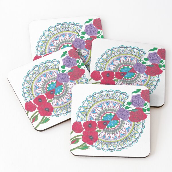 Item preview, Poppy and Roses Mandala designed and sold by KStevensonart.
