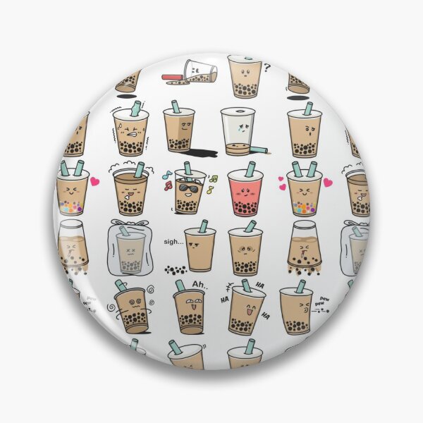 Item preview, Boba Tea happy print  designed and sold by Coffee &  Fashion.