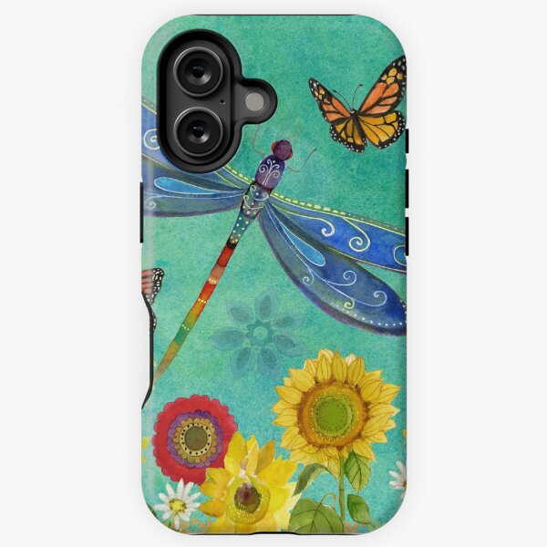Item preview, Whimsical wild flower watercolor dragonfly watercolor   designed and sold by Sue Zipkin.