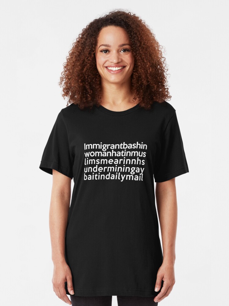 Alternate view of Pepsi-inspired t-shirt, with quote courtesy of Mehdi Hasan on BBC Question Time Slim Fit T-Shirt