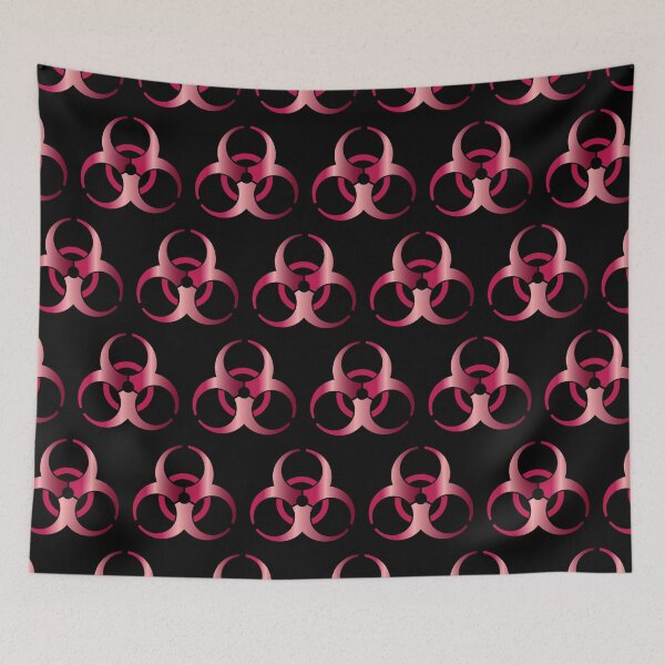 Item preview, Red Ruby Colored Biohazard Symbol Pattern designed and sold by Bill Shearer.