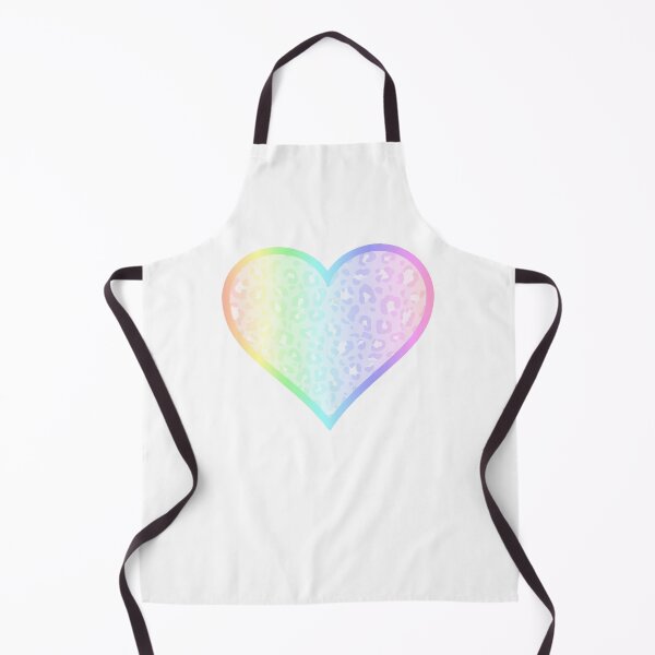 Item preview, Ultra Pastel Rainbow and White Leopard Print Heart designed and sold by Bumblefuzzies.