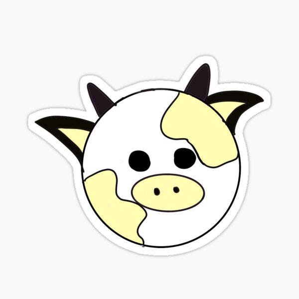 Banana Cow Stickers Redbubble - mint cow onesie roblox