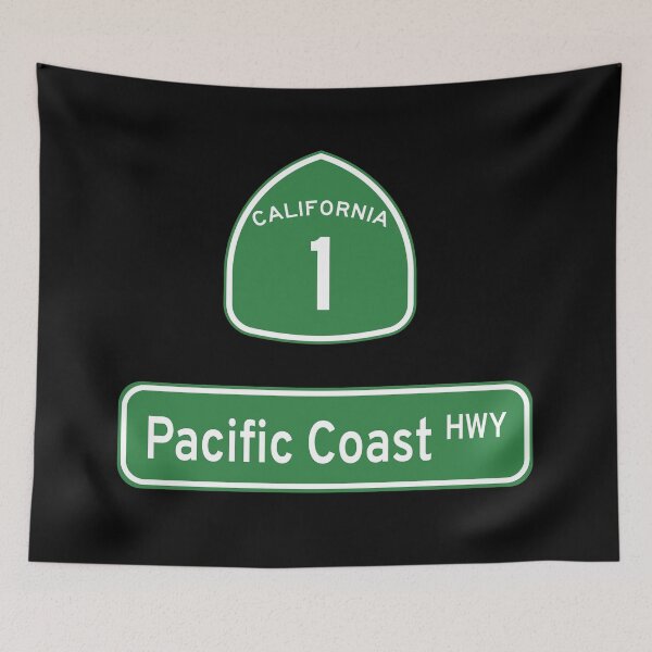 Item preview, California Highway 1 Pacific Coast Highway Street Sign designed and sold by allcitymetro.