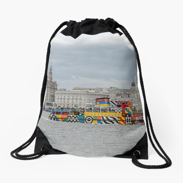 World War One Dazzle ship, Liverpool Drawstring Bag
