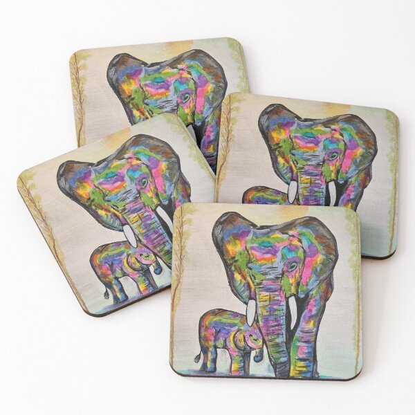 Item preview, Janette cross, elephants, Mother and son designed and sold by JanettesArt.