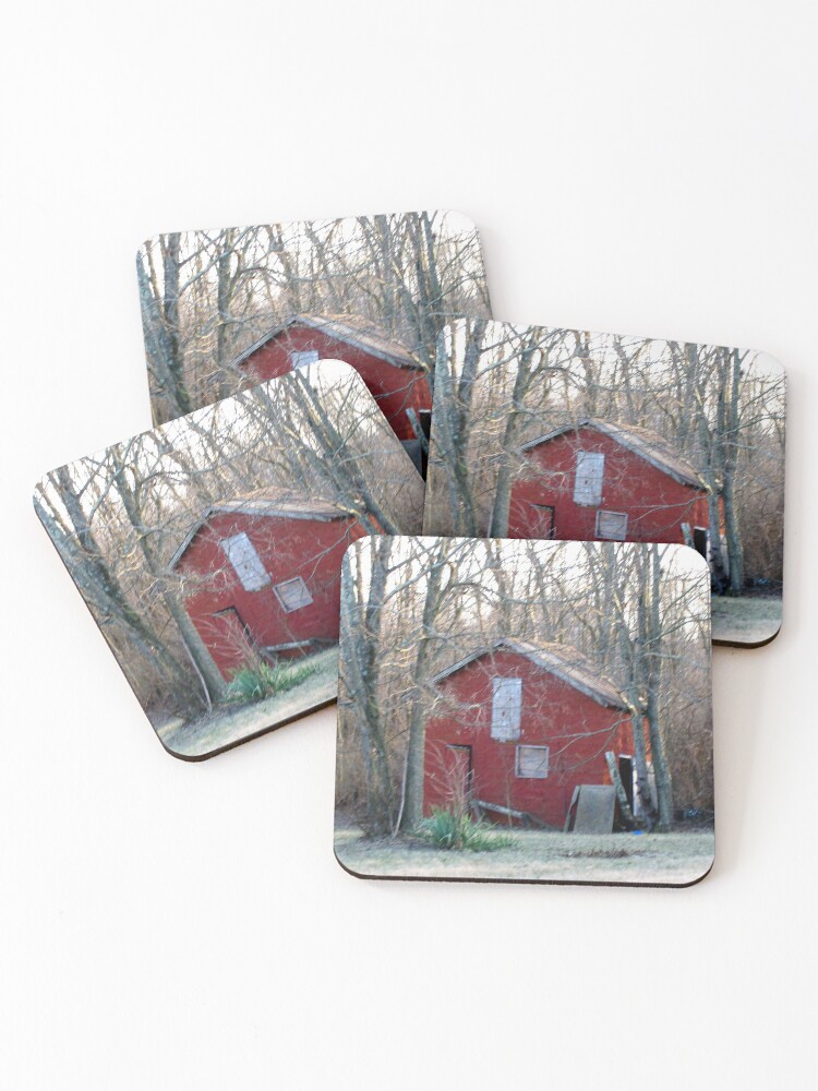 Thumbnail 1 of 5, Coasters (Set of 4), Red All Over designed and sold by squarebubble.