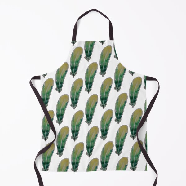 Item preview, Green and Yellow Watercolor Feather designed and sold by ArtsyDucking.