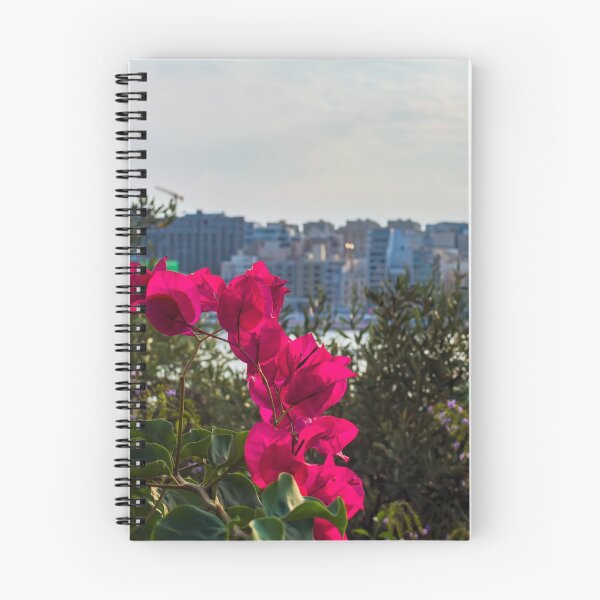 Item preview, Bougainvillea with town in the background designed and sold by lena-maximova.