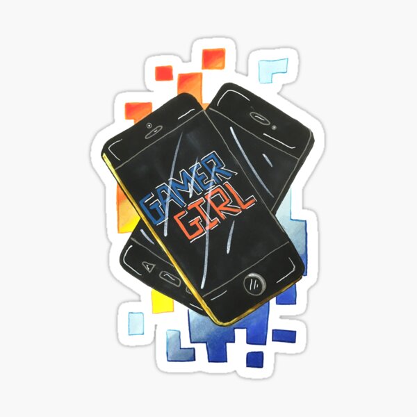 Mobile Gamer Girl Sticker