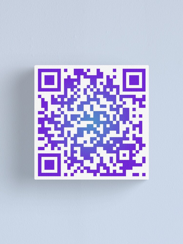 "RickRoll'd Scan With Any Camera App QR Code" Canvas Print for Sale