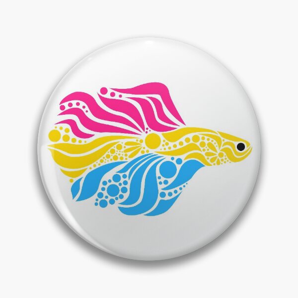 Item preview, Betta Fish - Pink Yellow Blue Pride designed and sold by arturekdesign.