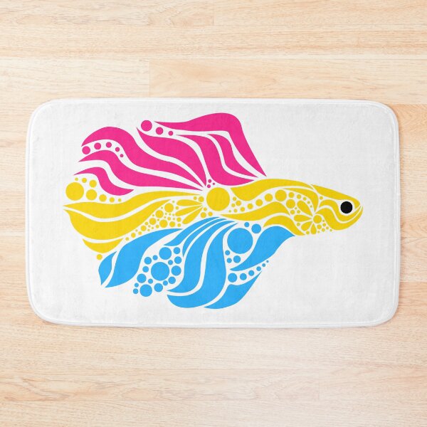 Item preview, Betta Fish - Pink Yellow Blue Pride designed and sold by arturekdesign.