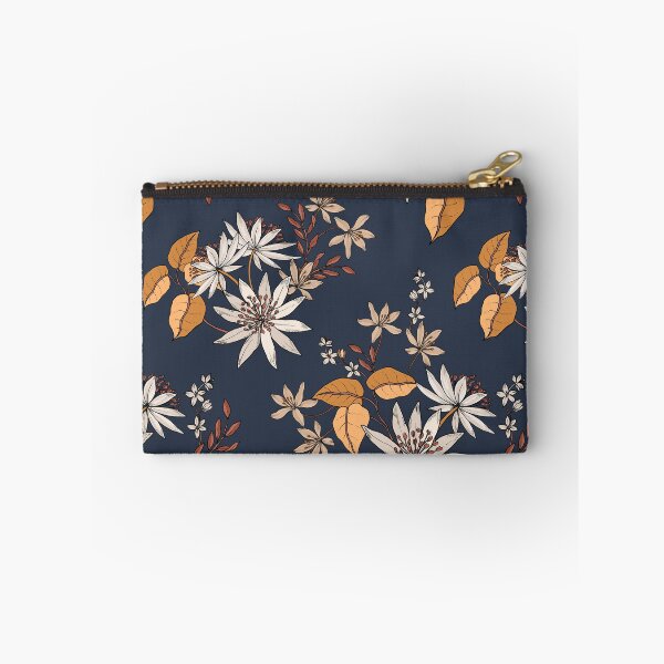 Item preview, Autumn Winter Floral Pattern with a Navy Barckgroun designed and sold by Silvia  Ospina.
