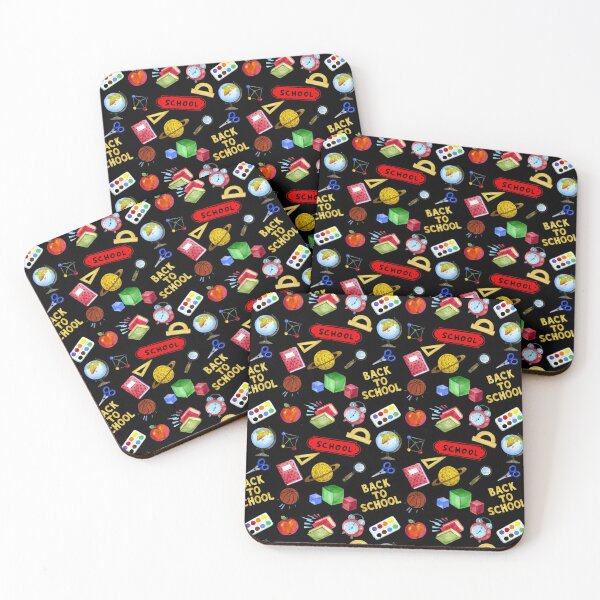 Item preview, Watercolor Back to School Elements Theme Pattern designed and sold by HHeartsDesigns.