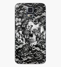 Funda/vinilo para Samsung Galaxy Patrón de calavera de encaje de mariposa.