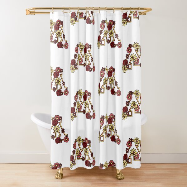 Minnesota "M" with flowers Shower Curtain