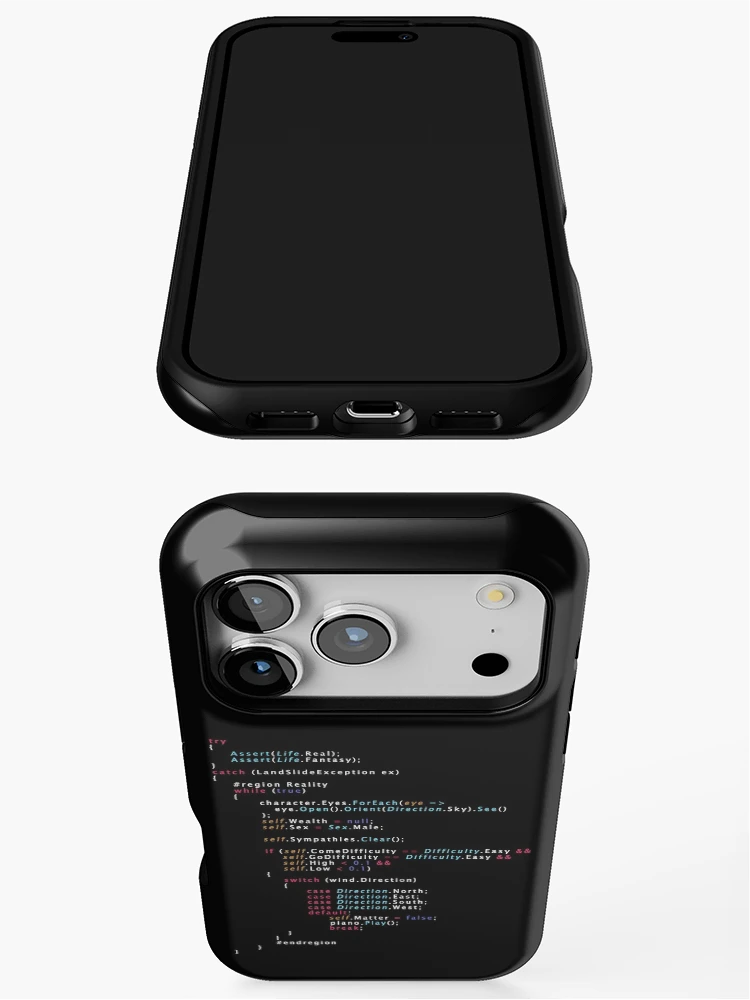 Thumbnail 3 of 4, iPhone Case, Is This The Real Life Coding Programming Color designed and sold by ElkeD.