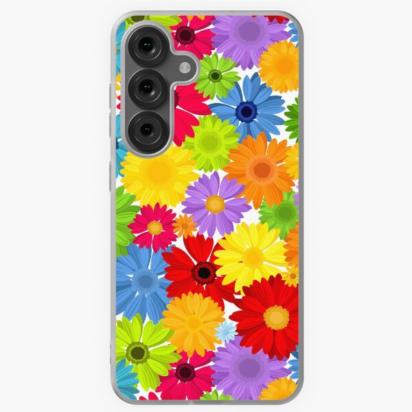 Aperçu de l'œuvre Motif floral avec des fleurs de gerbera colorées lumineuses. créée et vendue par Naddya.
