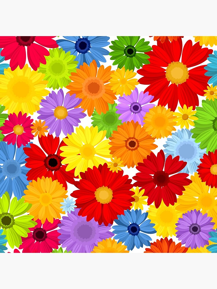 Bolsa de tela «Patrón floral con flores de gerbera de colores brillantes.»  de Naddya | Redbubble