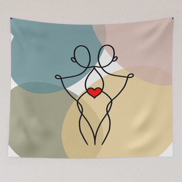 Item preview, Abstract dancing figures on a multi colored background. decorating, interiors designed and sold by jayne0524.