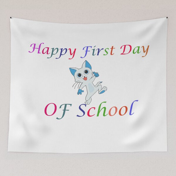 Item preview, Happy First Day Of School , Cat Lover Gift For Teacher Students  designed and sold by Soukainadesign.