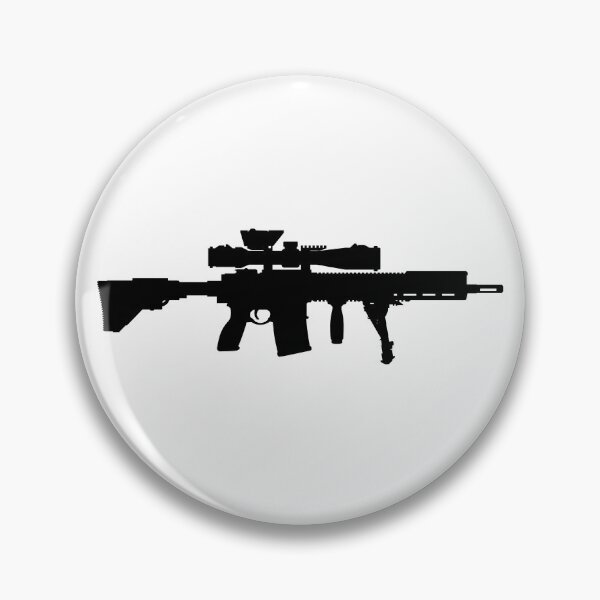 Item preview, Germany German fully automatic machine gun Sniper rifle HK 417, precision rifle with a telescopic sight HK-G28, HKG28, HK, G28, HK417.Silhouette designed and sold by Marcin Adrian.
