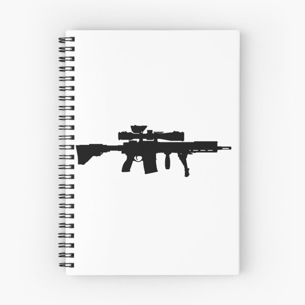 Item preview, Germany German fully automatic machine gun Sniper rifle HK 417, precision rifle with a telescopic sight HK-G28, HKG28, HK, G28, HK417.Silhouette designed and sold by Marcin Adrian.