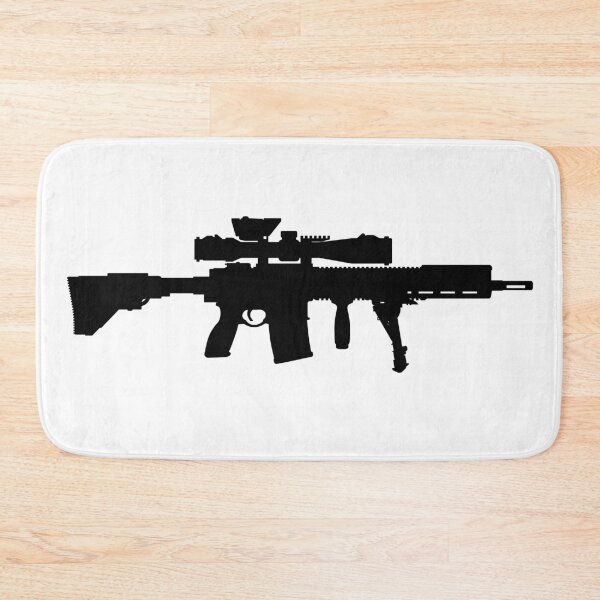 Item preview, Germany German fully automatic machine gun Sniper rifle HK 417, precision rifle with a telescopic sight HK-G28, HKG28, HK, G28, HK417.Silhouette designed and sold by Marcin Adrian.