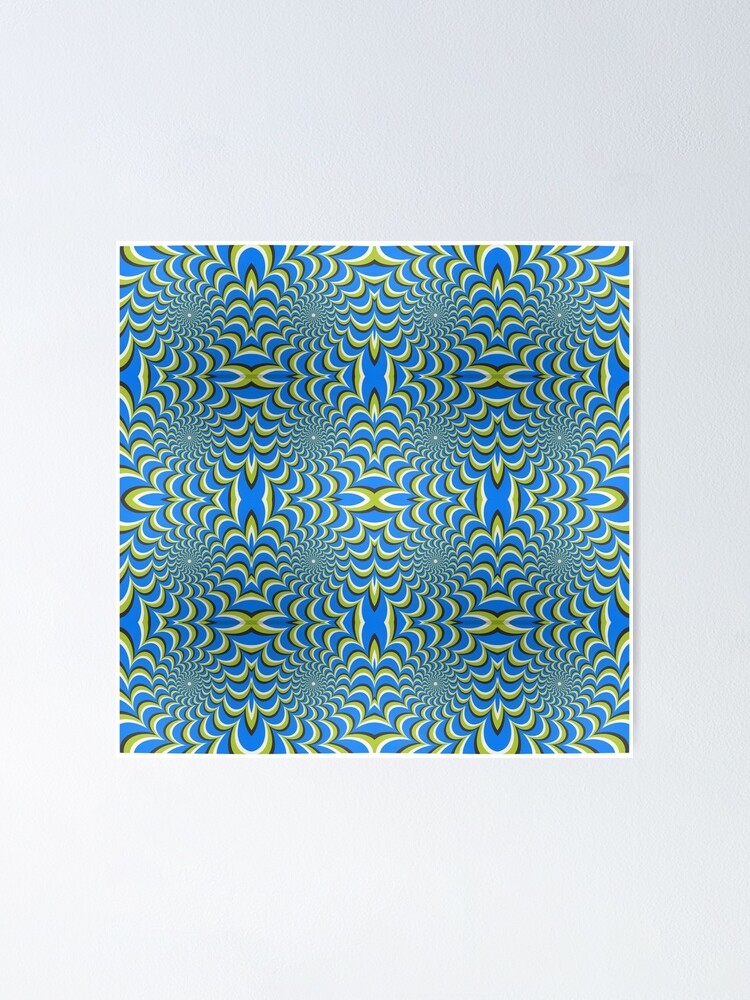 Alternate view of Pixers Optical illusion ellipse swirl Poster