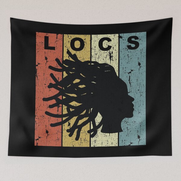 Aperçu de l'œuvre Silhouette de dreadlocks Locs Vintage créée et vendue par blackartmatters.